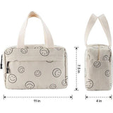 Toilettas Koord Dames Grote Cosmetische Tas Koord Make-up Tas Koord Cosmetische Tas met Glimlach Corduroy Cosmetische Tas Reizen Cosmetische Tas voor Reizen Meisjes Dames, BEIGE-B