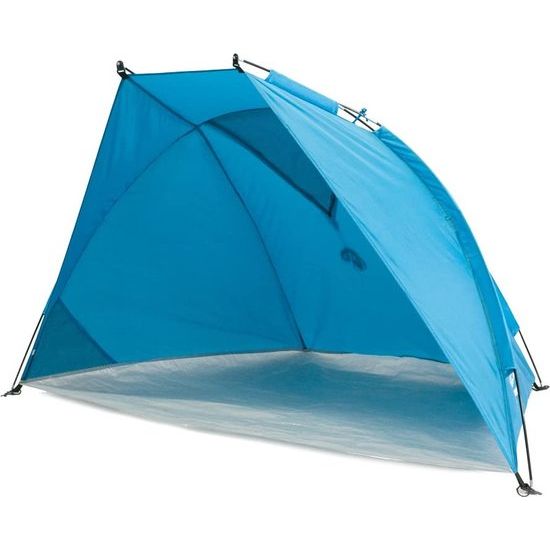 Helios Air Strandtent, met uv-bescherming, 80 en afsluitbaar raam, strandtent voor op reis, blauw