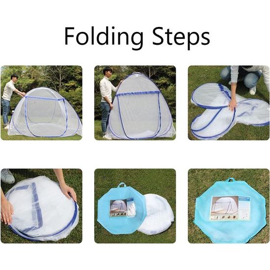 nieuwe geavanceerde pop-up muggennet afmetingen: 100 x 190 x 110 cm (b x d x h).