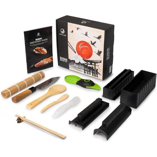 Sushi Maker Set - XXL accessoirepakket - incl. beginnershandleiding met instructies en recepten - snelle en eenvoudige bereiding