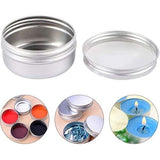 10 stuks 50ml aluminium lege potten, ronde lege aluminium cosmetische containers met schroefdop deksel voor ambachten, cosmetica, zalf, crème, kaars, lippenbalsem, reisopslag