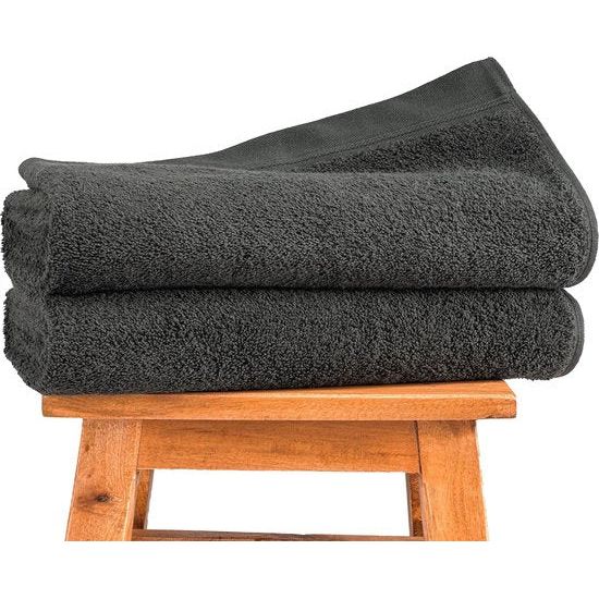Douchehanddoek 70 x 140 cm, hoogwaardige badhanddoek 500 g/m², 100% katoen, set douchehanddoeken, Ökotex gecertificeerd, 70 x 140 cm, antracietgrijs