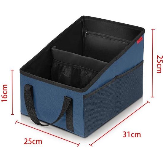 Autostoelorganizer voor voor- en achterbank, zittas voor volwassenen en kinderen, met bekerhouders, riembevestiging en opbergvakken voor speelgoed, boeken, snacks en ander keukengerei