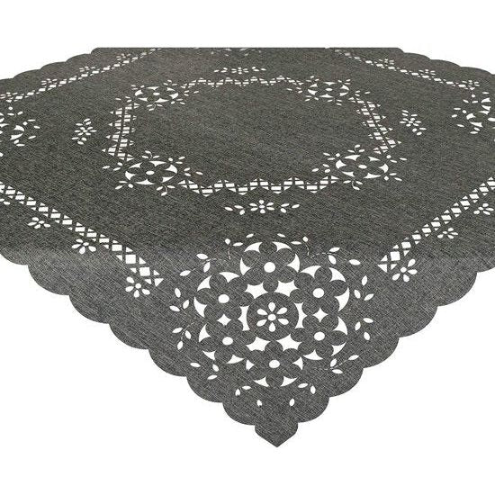 Tafelkleed 85 x 85 cm Grijs Modern Lasercut Tafelkleed