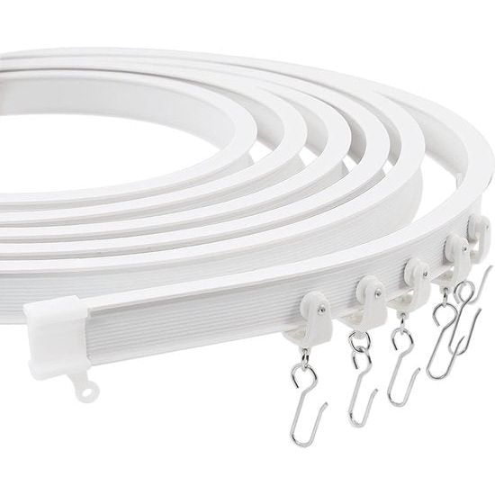 Premium 3m Ceiling Curtain Track System, Flexible and Durable Design for Effortless Glide, Ideal for Shower Windows, RV Room Divider, Privacy and Home Decoration