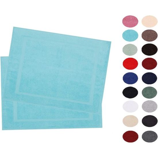 Badmat Badmat Douchemat Badstof Premium Maat 50 x 70 cm 100% Katoen Kwaliteit 650 g/m² Turquoise 2 stuks