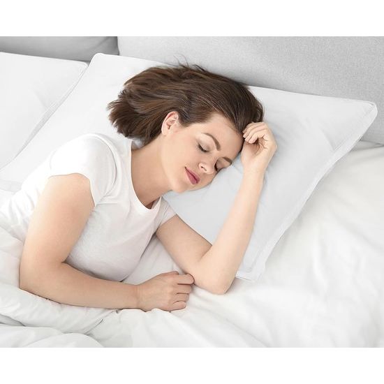 Kussen (set van 2), 45 x 45 cm, slaapkussen, hoes van geborstelde stof, bedkussen, premium kwaliteit, zacht en ademend kussen (wit)