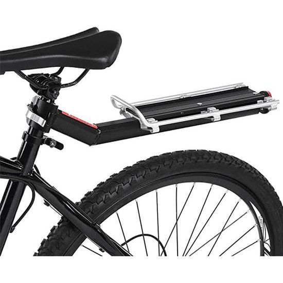 Fietsbagagedrager, snelsluiting, lichtgewicht bagagedrager achter, universele belasting van 9 kg, geschikt voor de meeste mountainbikes met reflecterende elastische bagageband