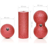 Set Mini Dashboardrol 15 x 6 cm (L x D) Bal 8 cm (Diameter) en Duo Bal 8 cm (Diameter) in set, rood