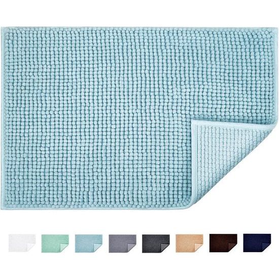 Badmat, antislip, met chenille-microvezel, absorberend, zacht, machinewasbaar, voor douche, toilet, 40x60cm