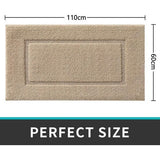 Badkamertapijt 60 x 110 cm, antislip badmat, wasbare zachte badmat, absorberende badmat van microvezel, badmatten voor bad, doucheruimte en badkamer - beige.