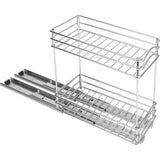 Uittrekbare 2-traps kruidenkeukenkast organizer, 12 x 26 x 23,8 cm (b x d x h), kruidenorganizer