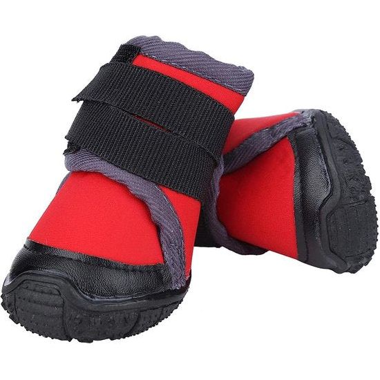 Hondenschoenen Pootbescherming Hondenlaarzen antislip hondenschoenen Waterdichte hondenschoenen Buitensportschoenen voor middelgrote en grote honden voor de jacht (#45-rood)