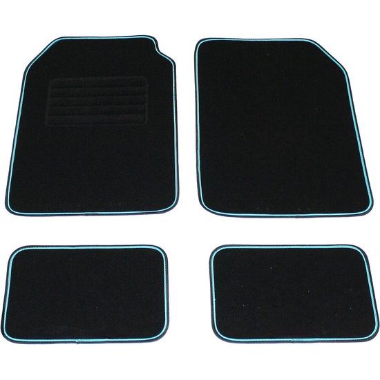 Autovloermatten - PKW/Auto - 4 - Blauw - Stuk : Voor + Achter - Universele Auto Vloermatten - antislip