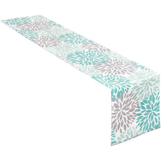 Tafelloper Home Decor tafelkleed loper tafelband koffiemat antislip decoratie tafeldecoratie bruiloft fris buiten bloem 35 x 180 cm turquoise