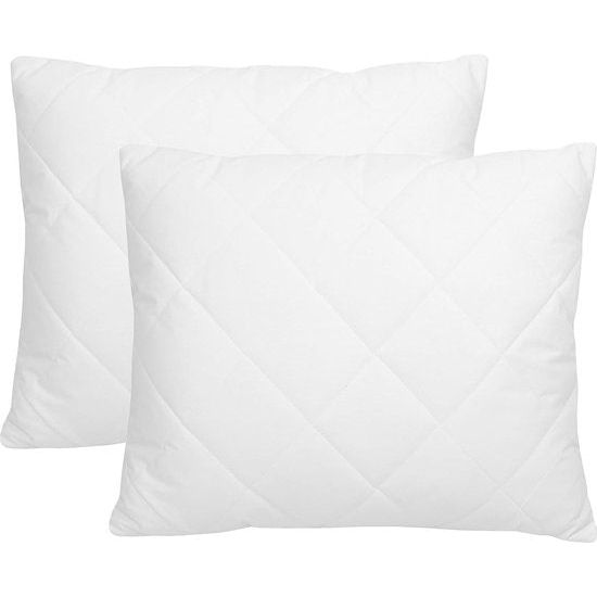 Set van 2 kussens, gemaakt van microvezel, in verschillende maten, geschikt om te wassen op hoge temperatuur, 50 x 60 cm.