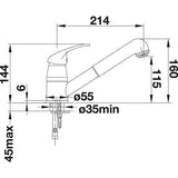 Hogedrukmengkraan met uittrekbare slang, terugslagklep, keramische cartridge, gegarandeerde waterkwaliteit en waterbesparing, chroom