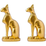 Egyptische kattengodin Bastet standbeeld 2 stuks verzamelbare dierenbeelden Egyptische decoratie (4,2 inch, goud) Egyptische kattengodin Bastet standbeeld 2 stuks verzamelbare dierenbeelden Egyptische decoratie (4,2 inch, goud)