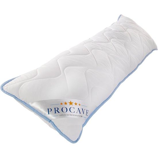 Zijslaapkussen met doorgestikte TopCool tijk, zacht kussen met ademend en gewatteerd overtrek, ook geschikt voor zwangerschap en borstvoeding, 40 x 145 cm