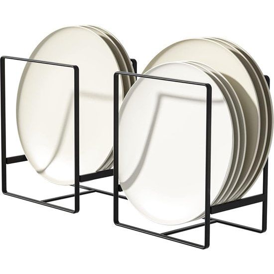 Metalen 2 Pack Plaat Rek / Schijf Drainer - Keuken Cabinet Opslag Organiser, Tafelgerei