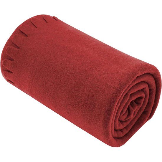 Knuffeldeken, 130x170 cm, fleece, microvezel, rood