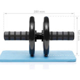 Roller Classic, buiktrainer voor het versterken van de kernspieren, fitnessapparaat voor thuis, buikspiertrainer inclusief kniebeschermer, 28 x 16 cm (L x Ø)