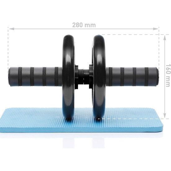 Roller Classic, buiktrainer voor het versterken van de kernspieren, fitnessapparaat voor thuis, buikspiertrainer inclusief kniebeschermer, 28 x 16 cm (L x Ø)