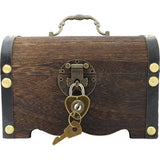Vintage houten schatkist is handgemaakt door vakmensen van hoogwaardig hout, geurloos, sterk, duurzaam, heeft een mooie kleur en verandert niet van kleur na verloop van tijd