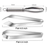 Fisontschilder 304roestvrij staal visschubben remover keukenhulp professionele vis ontschubper visschraper platte schuine graattang