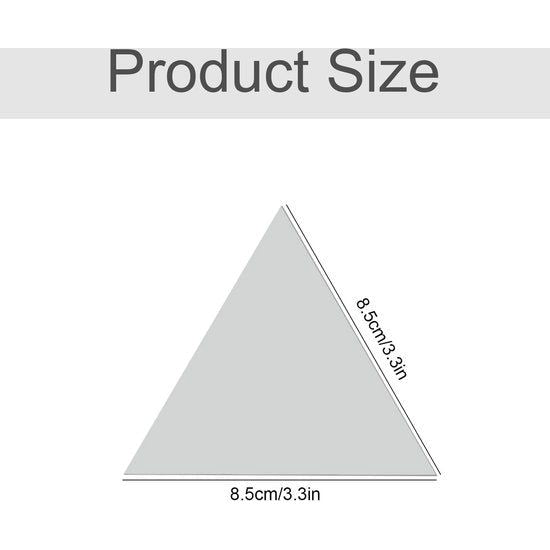 elfklevende tegelspiegel, driehoekige spiegeltegels, wanddecoratie, flexibele spiegel, acryl, doe-het-zelf, voor school, keuken, badkamer, woonkamer, kantoor, decoratie, 8,5 x 8,5 cm, 20 stuks, zilver