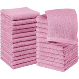 Zeepdoeken, 30x30 cm, wasknijpers van 100% katoen (24 stuks, roze)