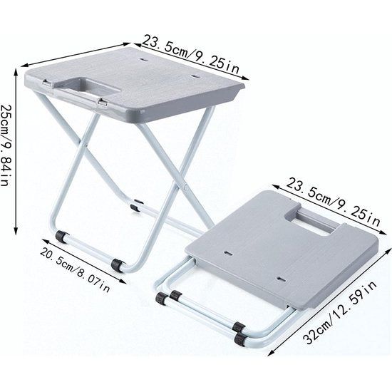 Opvouwbare kruk, campingkruk, outdoor, kleine draagbare klapkruk, geschikt voor outdoor-camping, gemakkelijk te dragen, kan altijd en overal rusten (grijs)
