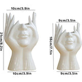 Face Shaped Flower Pot Keramiek Standbeeld Bloemenvaas Indoor Outdoor Decoratieve Succulent Plant Potten