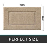 Badkamertapijt, 60 x 90 cm, badmat, antislip, wasbaar, zachte badmat, microvezel, absorberend, badmatten voor badkuip, doucheruimte en badkamer, beige