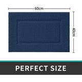 Badkamertapijt, 40 x 60 cm, antislip, wasbaar, zachte badmat, microvezel, absorberend, badmatten voor de badkuip, doucheruimte en badkamer, blauw