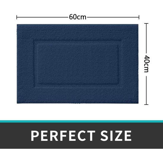 Badkamertapijt, 40 x 60 cm, antislip, wasbaar, zachte badmat, microvezel, absorberend, badmatten voor de badkuip, doucheruimte en badkamer, blauw