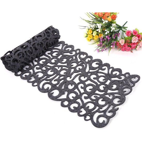 7 kleuren rechthoek holle vilt tafelloper tafelkleed matten placemats huishoudelijke decoraties grijs