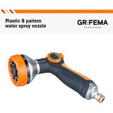 Tuinsproeier, Handdouche Tuinspuitpistolen, 8 bewateringspatronen, Verstelbare waterstroom voor tuinbesproeiing, Autowassen, Dierendouche