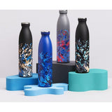 B2DO Drinkfles, roestvrij staal, 750 ml, Marineblauw, herbruikbare vacuüm-metalen thermoskan, lekvrije geïsoleerde thermosfles, BPA-vrije thermosfles voor sport,