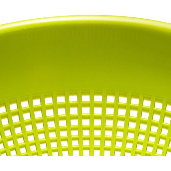 Zeef/zeef, met handgrepen en opzetknoppen, kunststof, groen