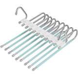 Trouser Hanger, Trouser Hanger, Space-Saving, Stainless Steel, Extendable, Space-saving, Horizontal and Vertical Hanging Methods, for Trousers, Jeans, Scarves, Belts, Ties (9 in 1)