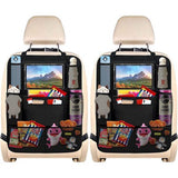 Auto-organizer voor de achterbank, rugleuningbescherming voor kinderen en kinderen, 2 stuks, waterafstotend, 600D Oxford-stof, waterdicht, auto-organizer, zwart