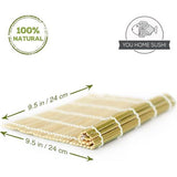 Original Aya Eco Sushi Kit, DIY Sushi Set, All Natural, Eco-Friendly, Biodegradable Bamboo, 2 Sushi Mats, 5 Pairs Chopsticks, 1 Spoon, 1 Spatula