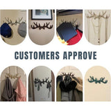 Gietijzeren geweihaak Vintage antieke metalen afwerking Beugel Beugel met haak | Geleverd met schroeven en pluggen