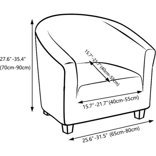 Club Chair Slipcover, High Stretch, Removable and Washable Armchair, Sofa Slipcover, Furniture Protector for Living Room