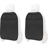 Rugleuningbeschermers, 2 stuks, bescherming voor rugleuning auto en kinderen, rugleuningbescherming, achterbankbeschermer, zitting, kunstleer, zwart, 3 vakken, organizer, bescherming voor autostoel, stoel