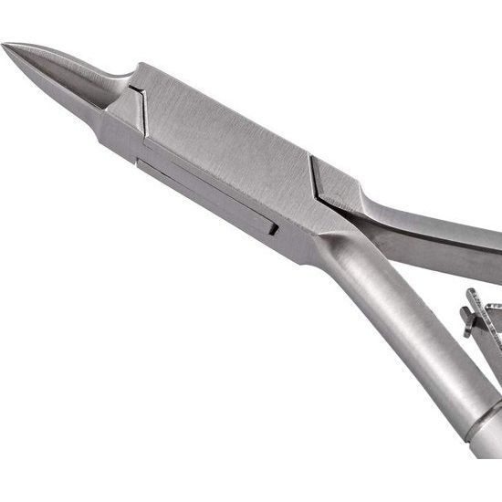 Nageltang hoektang 13 cm roestvrij staal puntig met slanke dunne rand voor moeilijk werk bij nagelplooien en ingegroeide teennagels