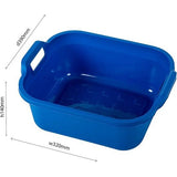 Rechthoekige spoelbak met handgrepen, plastic, rood, 39 x 32 x 14 cm Rechthoekige gootsteen met handvatten, plastic, rood, 39 x 32 x 14 cm