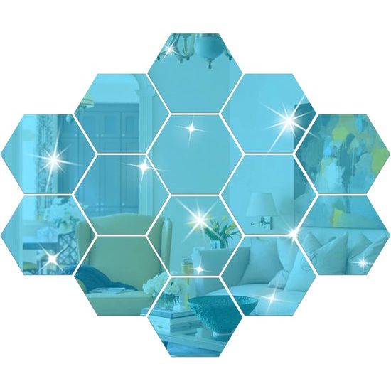 12 stuks x diameter 20 cm, elke zijde 10 cm, controleer de afbeelding voor details Materiaal: acryl kunststof (geen glas). Veiliger en duurzamer dan een glazen spiegel