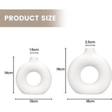 Hoogwaardige vazen: onze donut-keramische vazen gemaakt van hoogwaardig keramiek